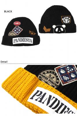 ミリタリーワッペンニットキャップ◆PANDIESTA JAPAN