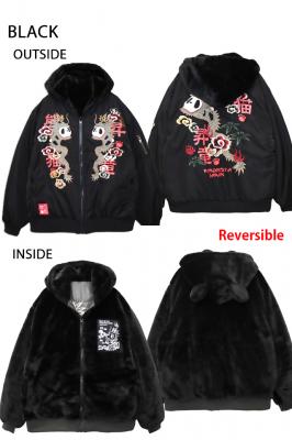 熊猫昇龍リバーシブルMA-1ジャケット◆PANDIESTA JAPAN