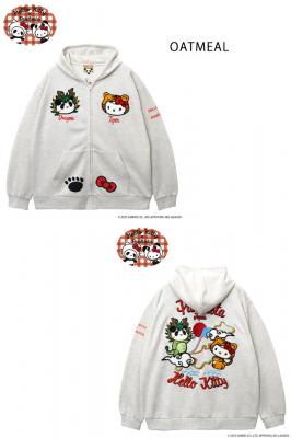 Hello Kitty×Pandiesta なりきり龍虎フルジップスウェットパーカー◆PANDIESTA JAPAN
