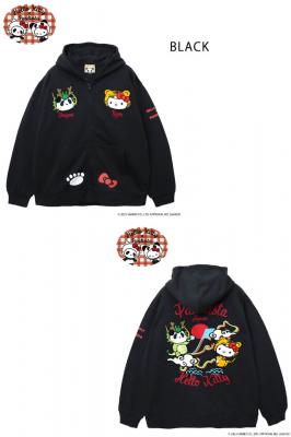 Hello Kitty×Pandiesta なりきり龍虎フルジップスウェットパーカー◆PANDIESTA JAPAN