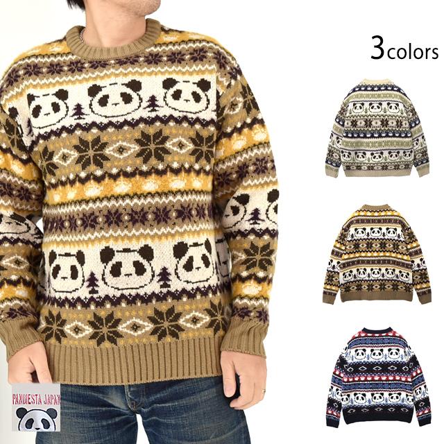 ノルディックパンダクルーニット◇PANDIESTA JAPAN｜長袖トップス