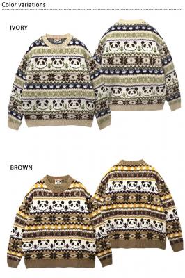 ノルディックパンダクルーニット◆PANDIESTA JAPAN