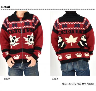 カナダパンダローゲージカウチンジャケット◆PANDIESTA JAPAN