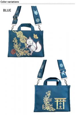 今昔総刺繍トートバッグ◆今昔