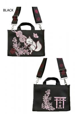 今昔総刺繍トートバッグ◆今昔