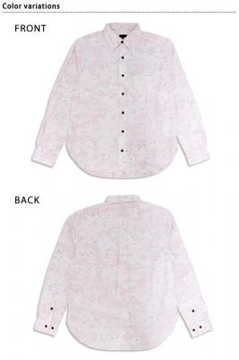 裏地使い長袖レギュラーカラーシャツ「裏霞舞桜」◆衣櫻