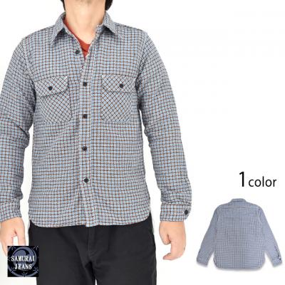 チーズインディゴヘビーネルシャツ◆サムライジーンズ