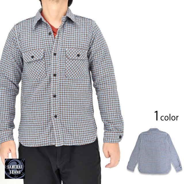 チーズインディゴヘビーネルシャツ サムライジーンズ SIN25-02 SAMURAI