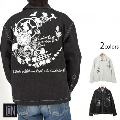 黒菟華不思議の国ジップジャケット◆LIN