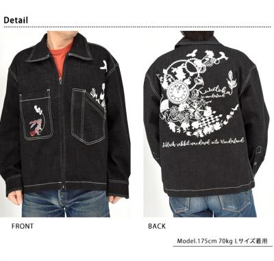黒菟華不思議の国ジップジャケット◆LIN