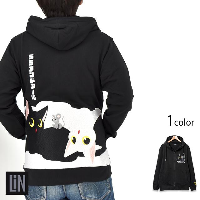 ラミ＆アール アートなラミアンドアールジップパーカー◇LIN｜長袖