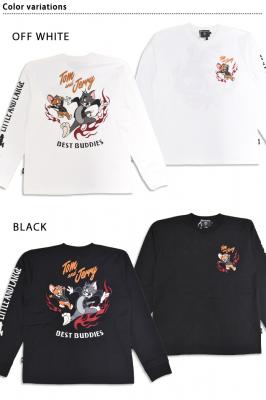 TOM&JERRY×ネバーマインド 天竺ロングTシャツ◆NEVER MIND