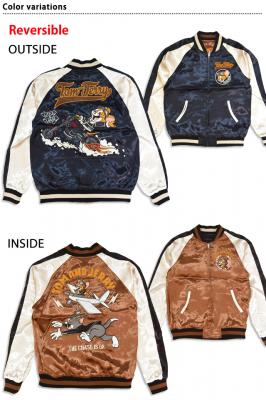 TOM&JERRY×ネバーマインド リバーシブルスカジャン◆NEVER MIND