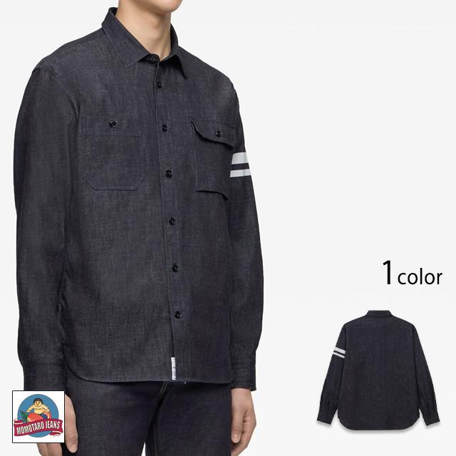 8オンスセルヴィッチデニム長袖シャツ「TWO STRIPES」 桃太郎ジーンズ
