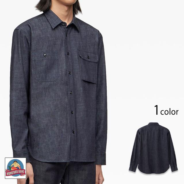 8オンスセルヴィッチデニム長袖シャツ 桃太郎ジーンズ MMLS1000