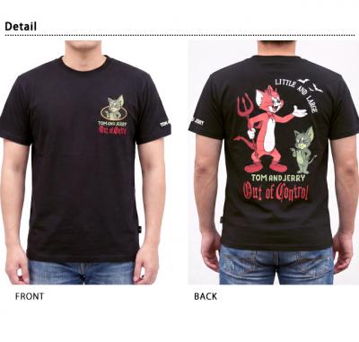 TOM&JERRY×ネバーマインド 天竺半袖Tシャツ◆NEVER MIND