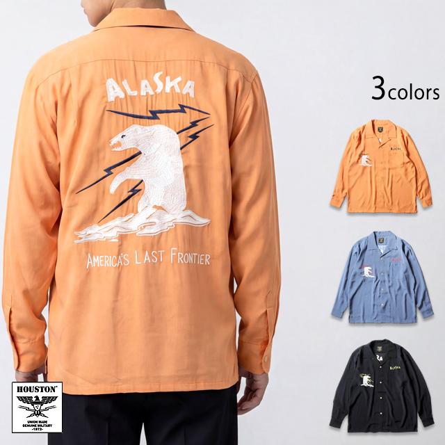スーベニア長袖シャツ「ALASKA」 HOUSTON 41276 ヒューストン アラスカ