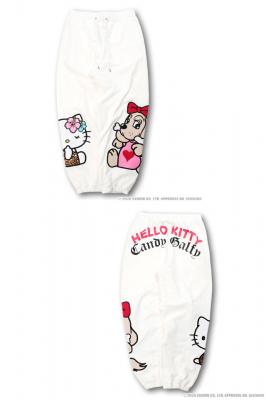 CANDY GALFY × HELLO KITTYコラボ 仲子スウェットパンツ◆GALFY