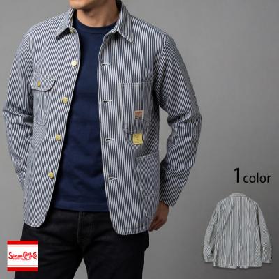 11oz.ヒッコリーストライプワークコート◆SUGER CANE