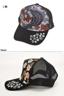 桜金襴フロントパネル切替×プリントキャップ◆TARGET(ターゲット)