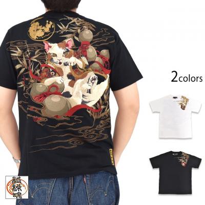 粋 猫又半袖Tシャツ◆絡繰魂