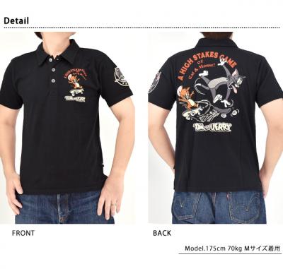 TOM&JERRY×ネバーマインド 天竺半袖ポロシャツ◆NEVER MIND