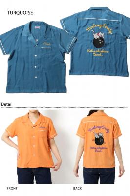 半袖ボウリングシャツ「CAT」◆HOUSTON/レディース