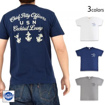 半袖Tシャツ「U.S.N COCKTAIL LOUNGE」◆BUZZ RICKSON'S
