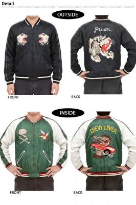 Mid 1950s Style AGING MODEL アセテートリバーシブルスカジャン「TIGER HEAD × CHEVY LOVER」◆テーラー東洋