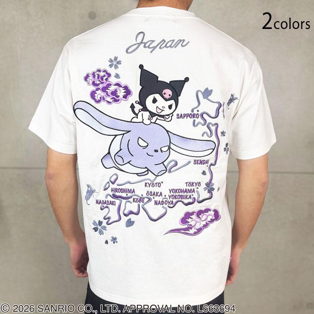 kuromi×絡繰魂コラボ KUROMI JAPAN半袖Tシャツ 絡繰魂 262091 和柄