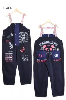 パンダヨットクラブ ツイル切替サロペット◆PANDIESTA JAPAN