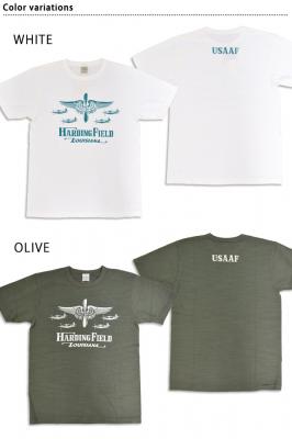 スラブヤーン半袖Tシャツ「USAAF HARDING FIELD」◆BUZZ RICKSON'S