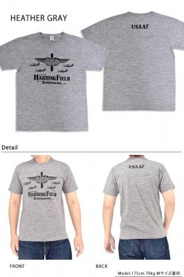 スラブヤーン半袖Tシャツ「USAAF HARDING FIELD」◆BUZZ RICKSON'S