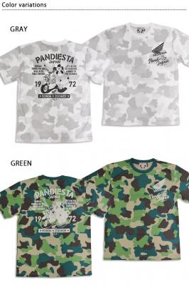 HONDA×PANDIESTA ZOOMERミリタリーカモドライ半袖Tシャツ◆PANDIESTA JAPAN