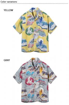 レーヨンアロハシャツ「JAPANESE QUAINT DESIGN」◆SUN SURF