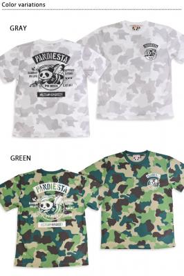 シービーズパンダ ミリタリーカモドライ半袖Tシャツ◆PANDIESTA JAPAN