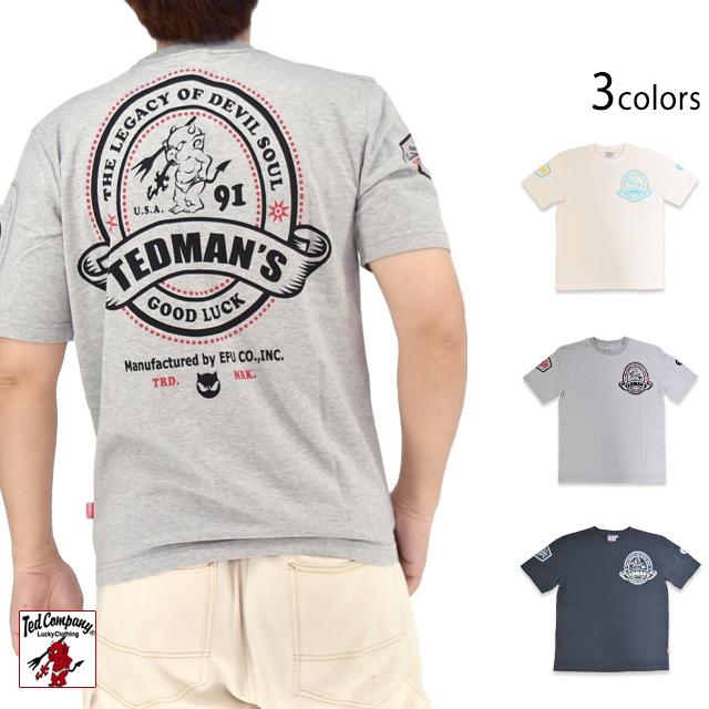 エフ商会 TEDMAN　フィギュア 半袖Tシャツ「レトロラベル風デザイン」 TEDMAN テッドマン TDSS-581