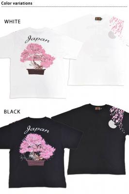 桜盆栽半袖Tシャツ◆錦