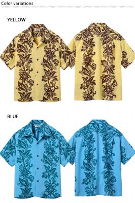 レーヨンアロハシャツ「PICTOGRAPH FLOWER」◆SUN SURF