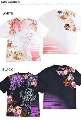 EVANGELION×錦 百華流水アスカ半袖Tシャツ◆錦