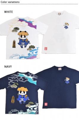 股旅熊猫半袖Tシャツ◆PANDIESTA JAPAN