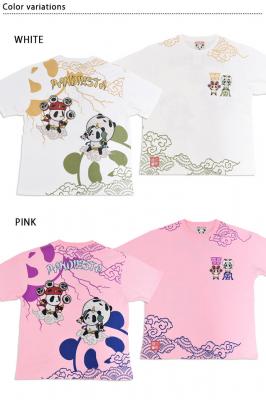 風雷熊猫半袖Tシャツ◆PANDIESTA JAPAN