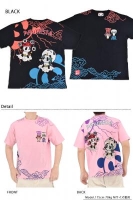 風雷熊猫半袖Tシャツ◆PANDIESTA JAPAN