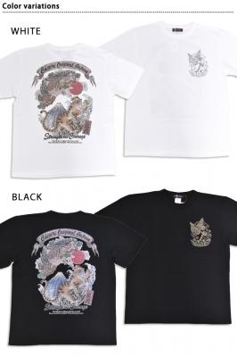 鷹&虎インクジェット半袖Tシャツ◆CHIGIRI