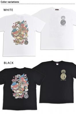 CHIGIRI唐獅子インクジェット半袖Tシャツ◆CHIGIRI
