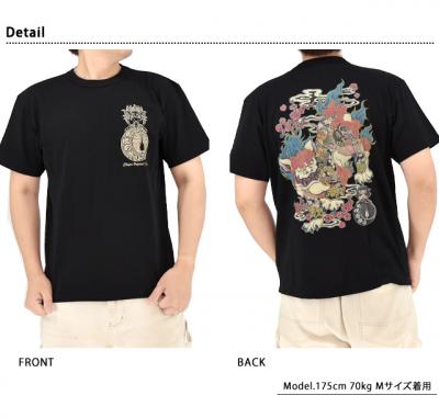CHIGIRI唐獅子インクジェット半袖Tシャツ◆CHIGIRI