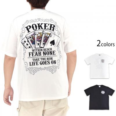 ポーカー半袖Tシャツ◆BAKUCHI