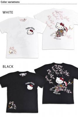 サンリオコラボ半袖Tシャツ「和風キティ」◆サクラスタイルセレクション
