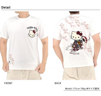 サンリオコラボ半袖Tシャツ「和風キティ」◆サクラスタイルセレクション