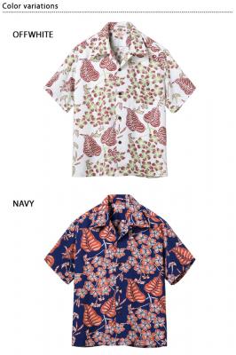 レーヨンアロハシャツ「PLUMERIA BLOSSOMS」◆SUN SURF